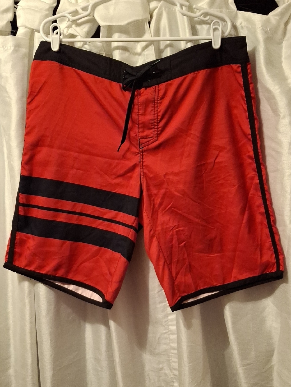 Hang Ten Red and Black Men’s Swim Board Shorts